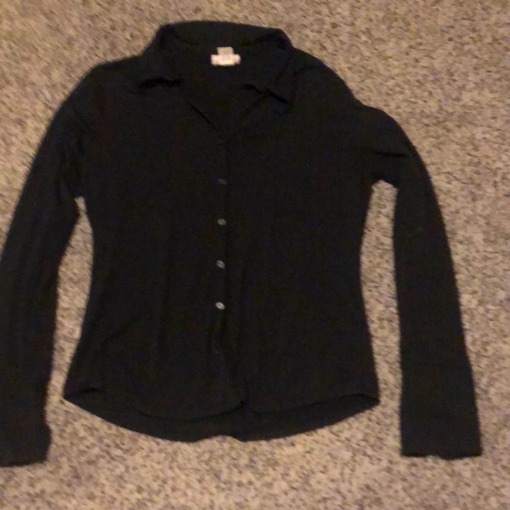 Black button-up cardigan